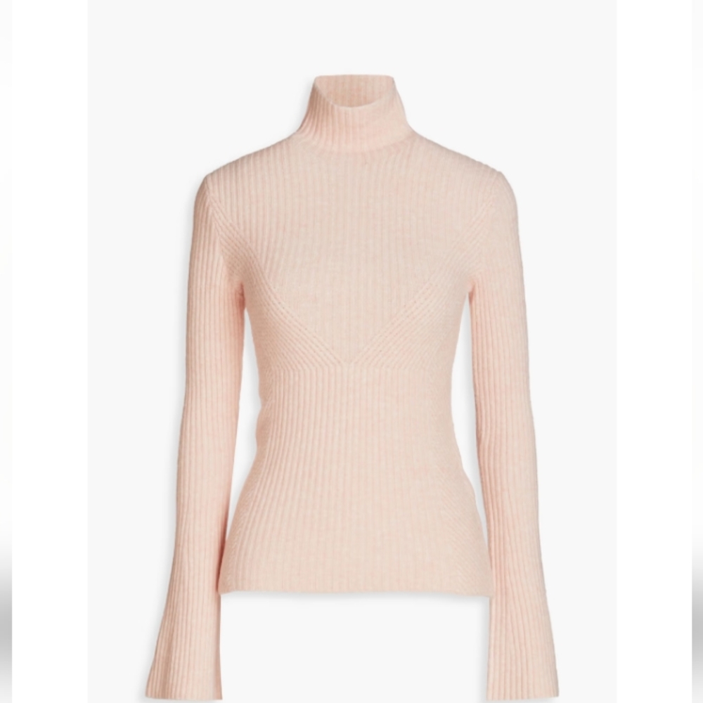 Maje Elegant Pink Turtleneck Sweater